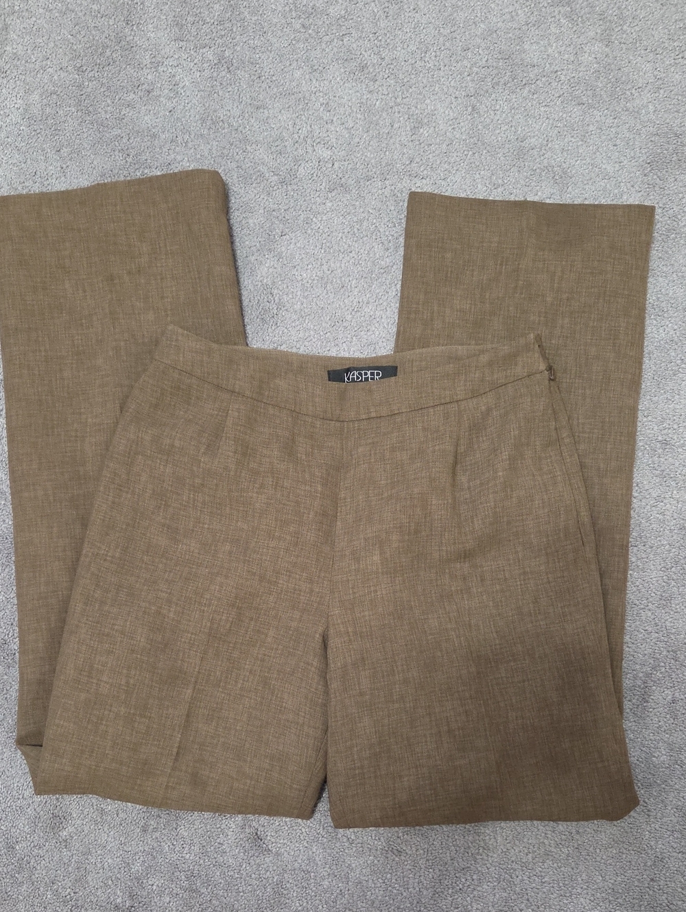 Kasper Wide-Leg Dress Pants in Camel Brown